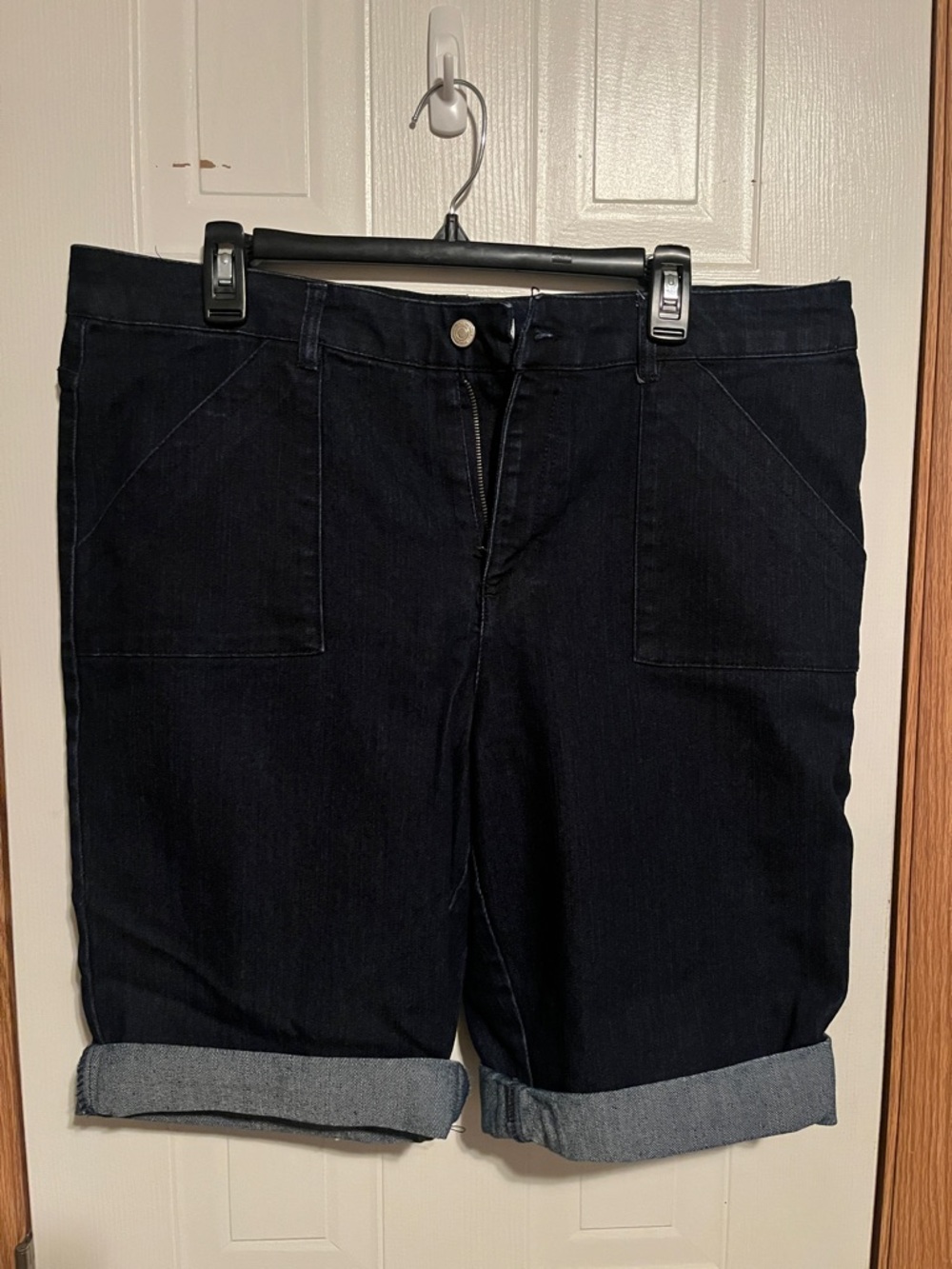 Jaclyn Smith Dark Indigo Denim Bermuda Shorts